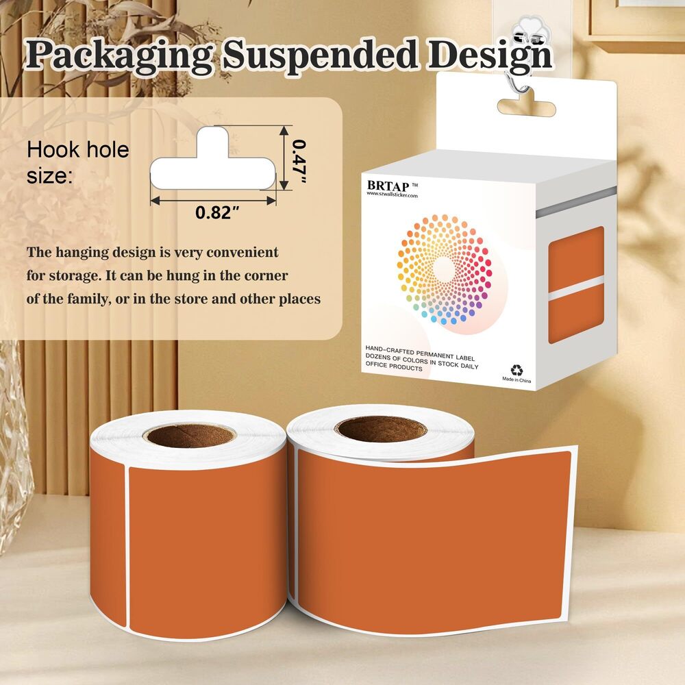 6260 Rectangular Color Coding Packing Labels 3X5 Inch 250 Per Roll, Tan - Picture 3 of 7